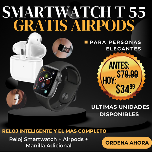 Reloj T55 Pro Max Airpods